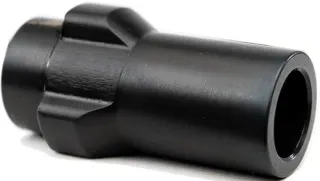 Angstadt Arms 3-Lug Devices Muzzle Adapter, 9mm Luger, 1.42 inch, 1/2x28 TPI, Black Nitride, Black, AA093LSD28 (product photo)